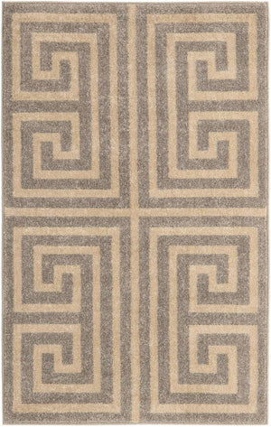 Gray 3' 1 x 5' 3 Athens Rectangle Area Rug 100% Polypropylene With Cotton Backing Easy Clean Indoor Living Dining Room Bedroom Office Carpet for Sale at Rug Engine