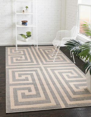 Gray 5' 3 x 8' Athens Rectangle Area Rug 100% Polypropylene With Cotton Backing Easy Clean Indoor Living Dining Room Bedroom Office Carpet for Sale at Rug Engine