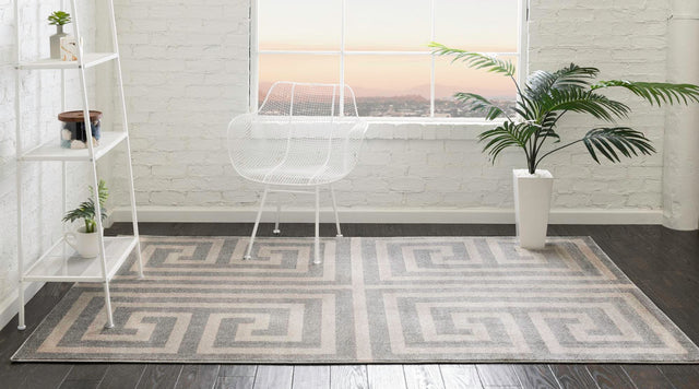 Gray 3' 1 x 5' 3 Athens Rectangle Area Rug 100% Polypropylene With Cotton Backing Easy Clean Indoor Living Dining Room Bedroom Office Carpet for Sale at Rug Engine