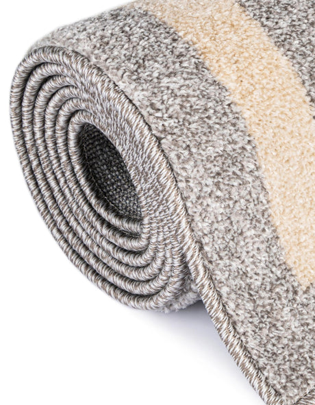 Gray 7' 1 x 10' Athens Rectangle Area Rug 100% Polypropylene With Cotton Backing Easy Clean Indoor Living Dining Room Bedroom Office Carpet for Sale at Rug Engine