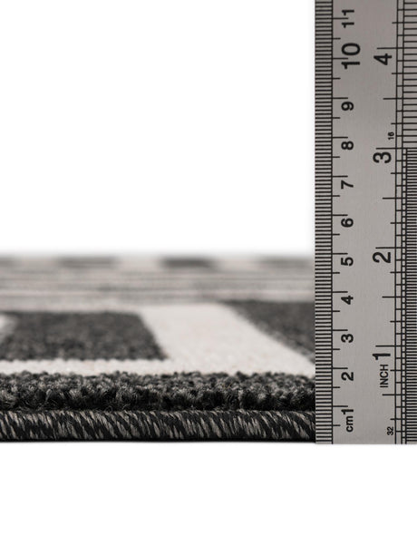 Black 3' 1 x 5' 3 Athens Rectangle Area Rug 100% Polypropylene With Cotton Backing Easy Clean Indoor Living Dining Room Bedroom Office Carpet for Sale at Rug Engine