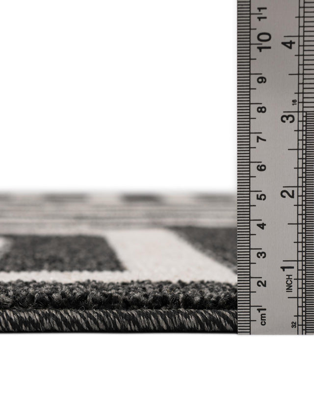 Black 5' 3 x 8' Athens Rectangle Area Rug 100% Polypropylene With Cotton Backing Easy Clean Indoor Living Dining Room Bedroom Office Carpet for Sale at Rug Engine