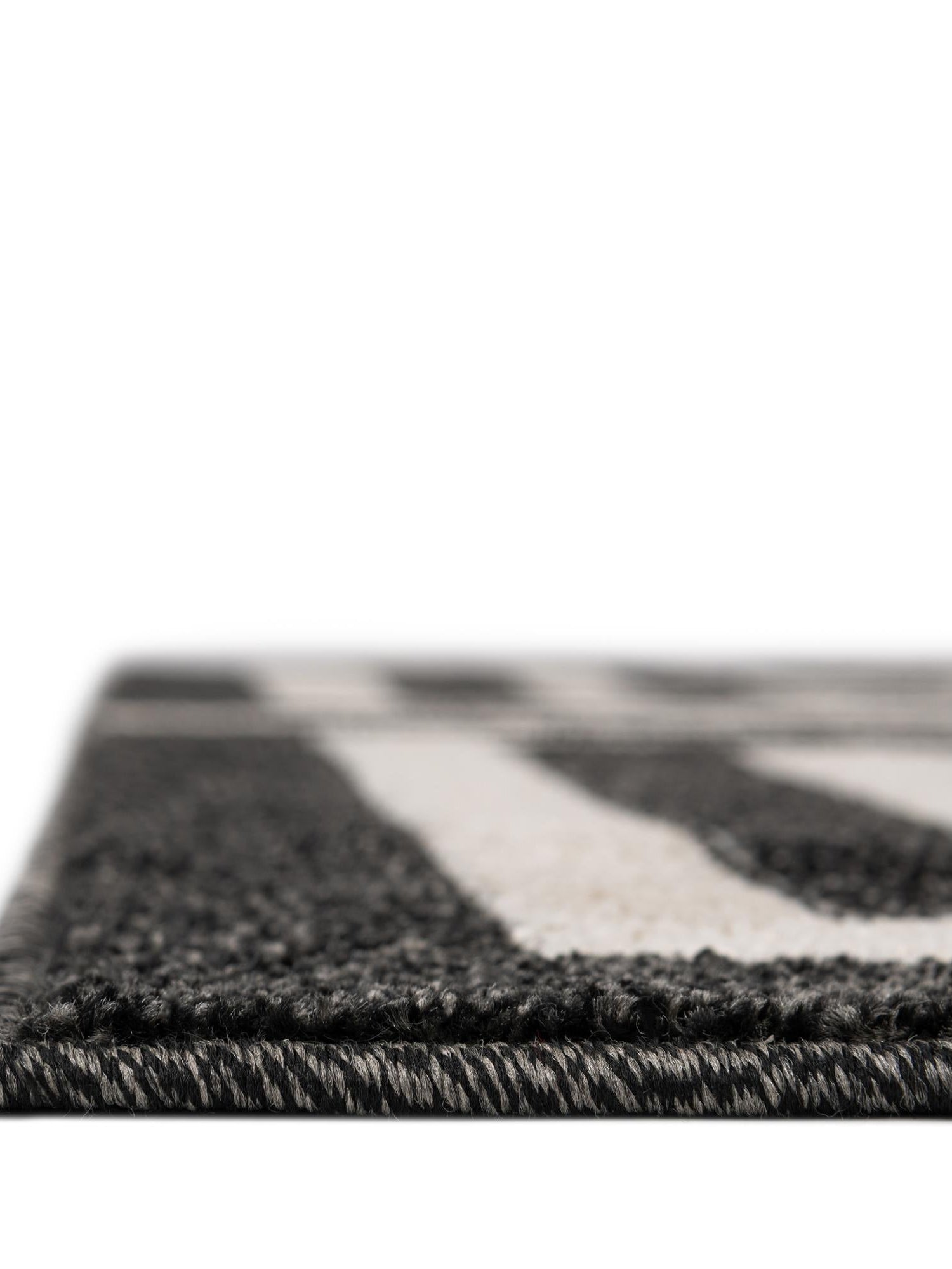 Black 5' 3 x 8' Athens Rectangle Area Rug 100% Polypropylene With Cotton Backing Easy Clean Indoor Living Dining Room Bedroom Office Carpet for Sale at Rug Engine