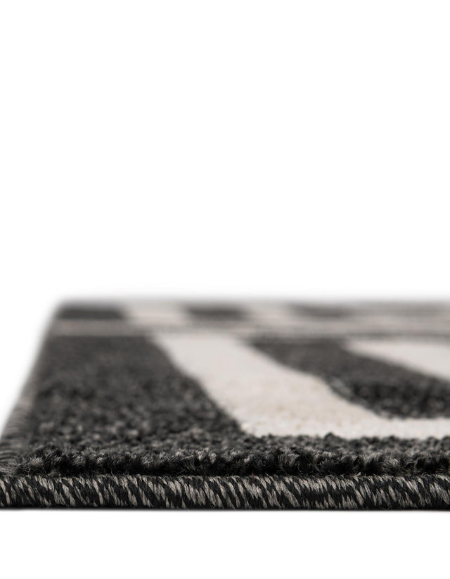 Black 3' 1 x 5' 3 Athens Rectangle Area Rug 100% Polypropylene With Cotton Backing Easy Clean Indoor Living Dining Room Bedroom Office Carpet for Sale at Rug Engine