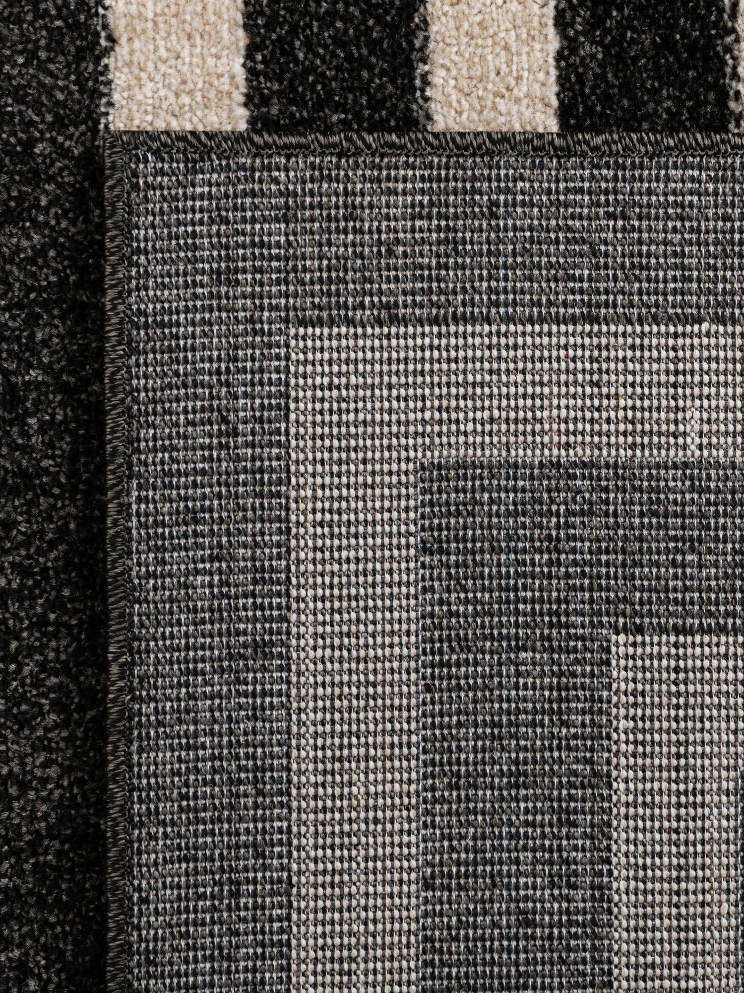 Black 7' 1 x 10' Athens Rectangle Area Rug 100% Polypropylene With Cotton Backing Easy Clean Indoor Living Dining Room Bedroom Office Carpet for Sale at Rug Engine