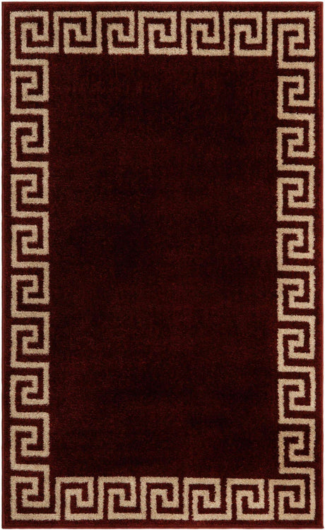 Terracotta 3' 1 x 5' 3 Athens Rectangle Area Rug 100% Polypropylene With Cotton Backing Easy Clean Indoor Living Dining Room Bedroom Office Carpet for Sale at Rug Engine