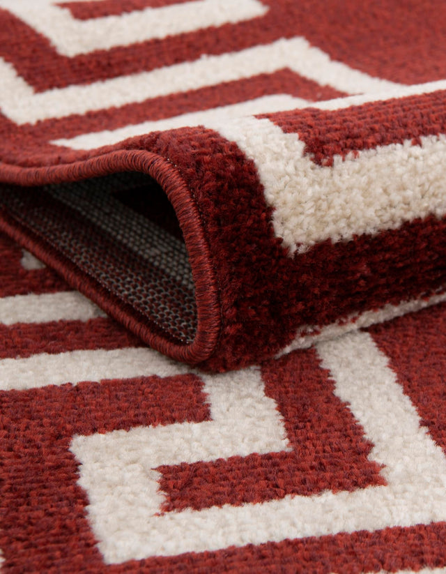 Terracotta 7' 10 x 7' 10 Athens Round Area Rug 100% Polypropylene With Cotton Backing Easy Clean Indoor Living Dining Room Bedroom Office Carpet for Sale at Rug Engine