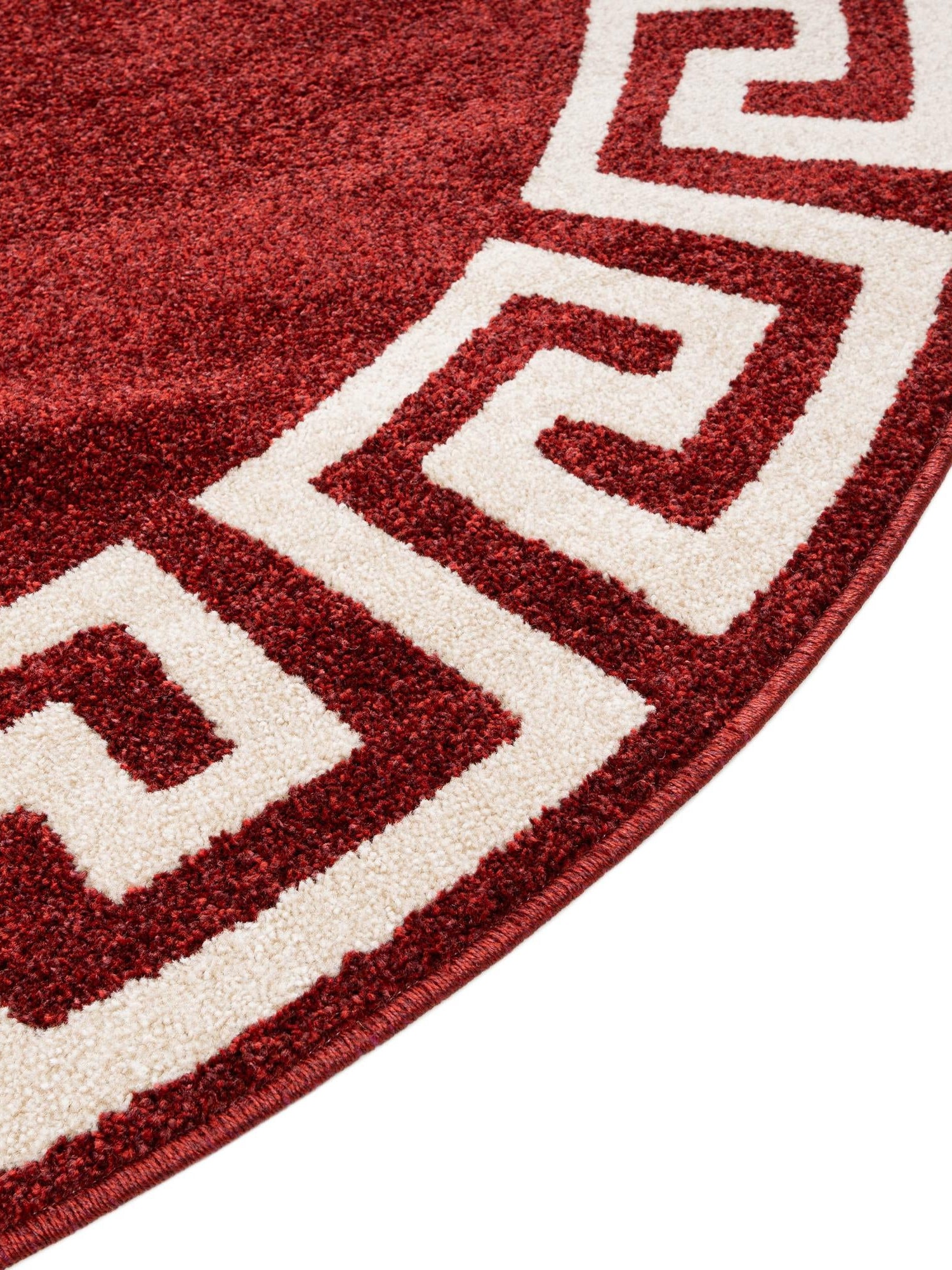 Terracotta 7' 10 x 7' 10 Athens Round Area Rug 100% Polypropylene With Cotton Backing Easy Clean Indoor Living Dining Room Bedroom Office Carpet for Sale at Rug Engine