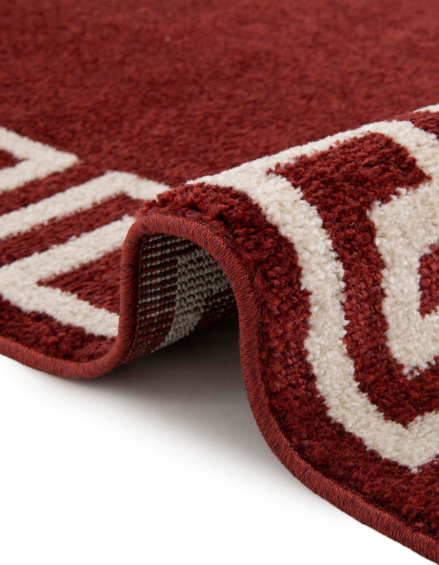 Terracotta 6' 1 x 6' 1 Athens Round Area Rug 100% Polypropylene With Cotton Backing Easy Clean Indoor Living Dining Room Bedroom Office Carpet for Sale at Rug Engine