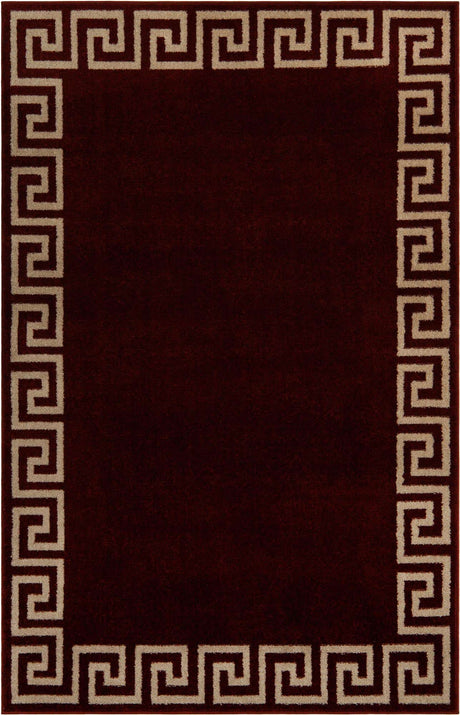 Terracotta 5' 3 x 8' Athens Rectangle Area Rug 100% Polypropylene With Cotton Backing Easy Clean Indoor Living Dining Room Bedroom Office Carpet for Sale at Rug Engine