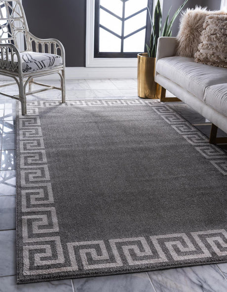 Gray 7' 1 x 10' Athens Rectangle Area Rug 100% Polypropylene With Cotton Backing Easy Clean Indoor Living Dining Room Bedroom Office Carpet for Sale at Rug Engine