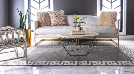 Gray 2' x 3' 1 Athens Rectangle Area Rug 100% Polypropylene With Cotton Backing Easy Clean Indoor Living Dining Room Bedroom Office Carpet for Sale at Rug Engine