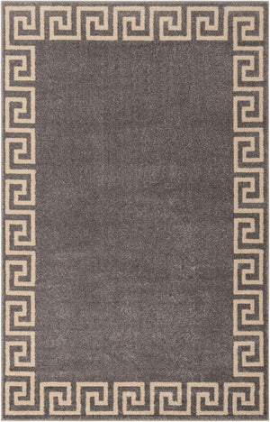 Gray 5' 3 x 8' Athens Rectangle Area Rug 100% Polypropylene With Cotton Backing Easy Clean Indoor Living Dining Room Bedroom Office Carpet for Sale at Rug Engine