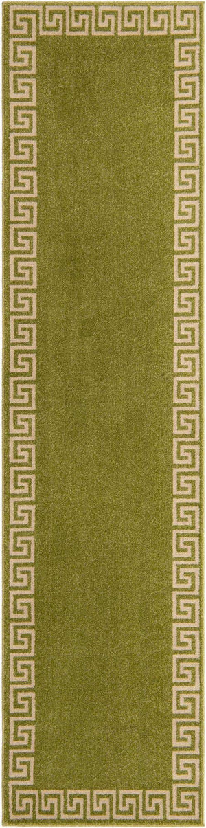 Light Green 2' 7 x 10' Athens Runner Area Rug 100% Polypropylene With Cotton Backing Easy Clean Indoor Living Dining Room Bedroom Office Carpet for Sale at Rug Engine