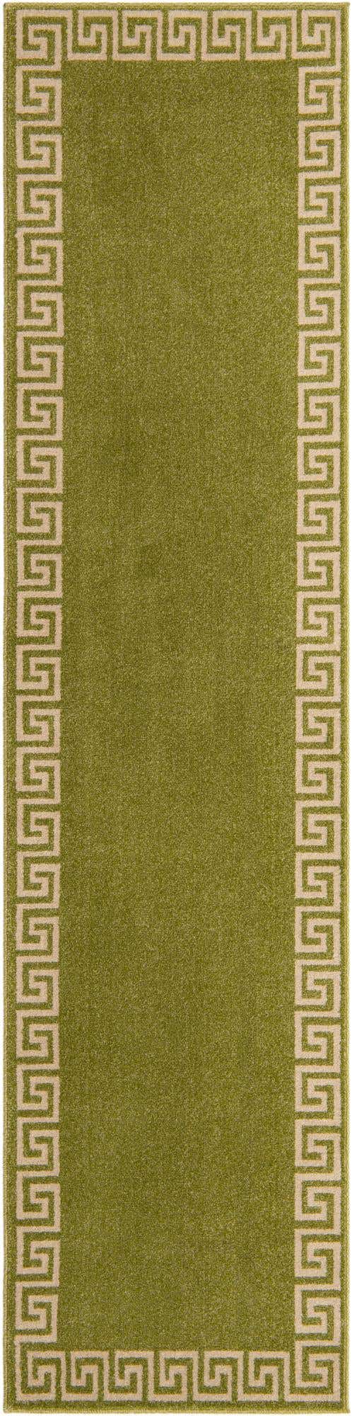 Light Green 2' 7 x 10' Athens Runner Area Rug 100% Polypropylene With Cotton Backing Easy Clean Indoor Living Dining Room Bedroom Office Carpet for Sale at Rug Engine