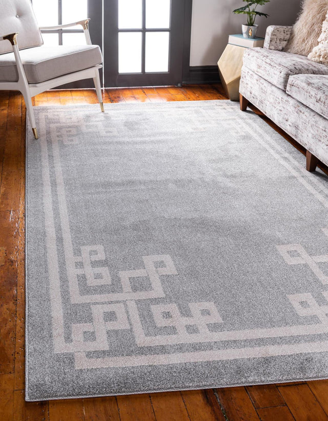 Gray 7' 1 x 10' Athens Rectangle Area Rug 100% Polypropylene With Cotton Backing Easy Clean Indoor Living Dining Room Bedroom Office Carpet for Sale at Rug Engine