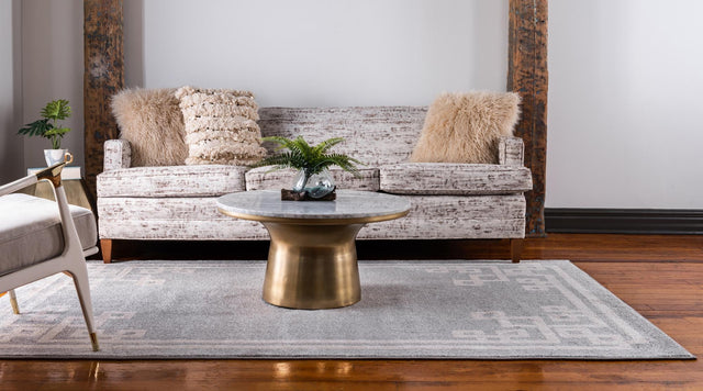 Gray 7' 1 x 10' Athens Rectangle Area Rug 100% Polypropylene With Cotton Backing Easy Clean Indoor Living Dining Room Bedroom Office Carpet for Sale at Rug Engine