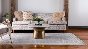 Gray 3' 3 x 5' 3 Athens Rectangle Area Rug 100% Polypropylene With Cotton Backing Easy Clean Indoor Living Dining Room Bedroom Office Carpet for Sale at Rug Engine