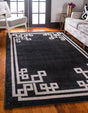 Black 7' 1 x 10' Athens Rectangle Area Rug 100% Polypropylene With Cotton Backing Easy Clean Indoor Living Dining Room Bedroom Office Carpet for Sale at Rug Engine
