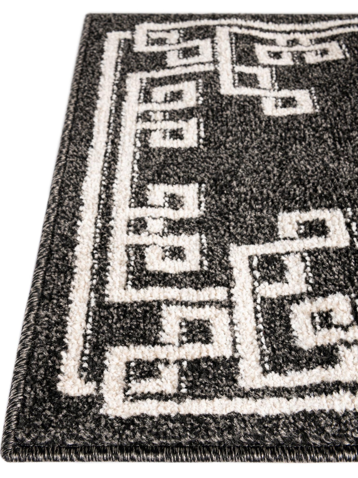 Black 3' 1 x 5' 3 Athens Rectangle Area Rug 100% Polypropylene With Cotton Backing Easy Clean Indoor Living Dining Room Bedroom Office Carpet for Sale at Rug Engine