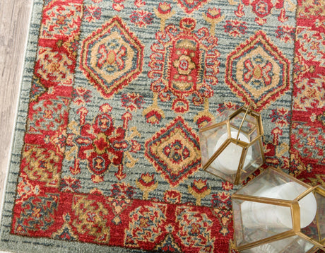 Light Blue 2' x 8' Sahand Runner Area Rug Affordable Easy Clean Traditional Design Durable Carpet for Home Interior Design Living Room Dining Office for Sale at Rug Engine