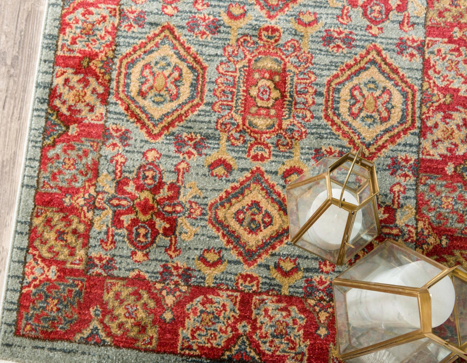 Light Blue 2' x 6' 1 Sahand Runner Area Rug Affordable Easy Clean Traditional Design Durable Carpet for Home Interior Design Living Room Dining Office for Sale at Rug Engine