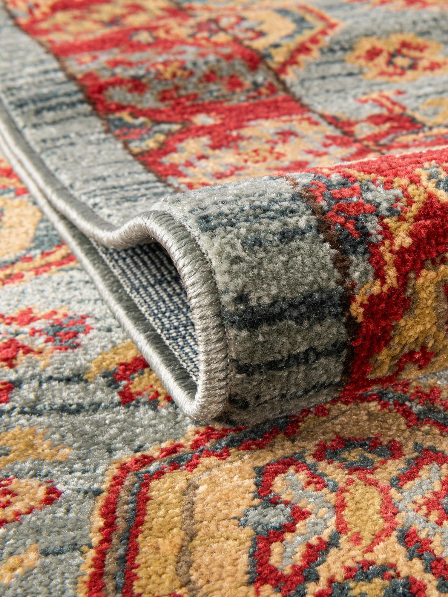 Light Blue 2' x 6' 1 Sahand Runner Area Rug Affordable Easy Clean Traditional Design Durable Carpet for Home Interior Design Living Room Dining Office for Sale at Rug Engine