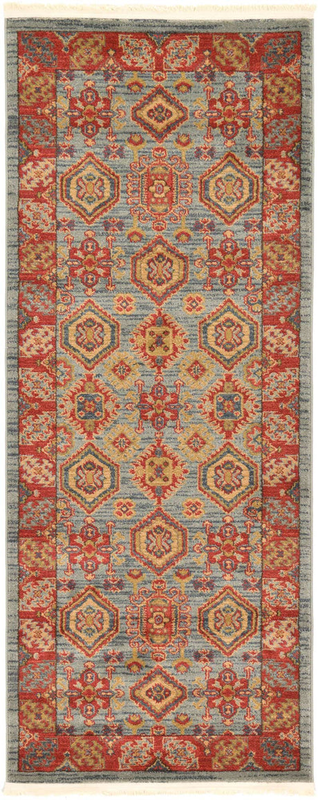 Light Blue 2' 7 x 7' 1 Sahand Runner Area Rug Affordable Easy Clean Traditional Design Durable Carpet for Home Interior Design Living Room Dining Office for Sale at Rug Engine