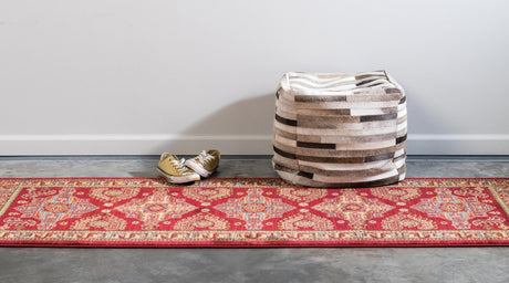 Red 2' 7 x 10' Sahand Runner Area Rug Affordable Easy Clean Traditional Design Durable Carpet for Home Interior Design Living Room Dining Office for Sale at Rug Engine