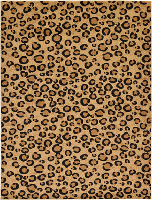 Light Brown 9' x 12' Wildlife Rectangle Area Rug Animal Print Safari Jungle Inspired Carpet for Unique Modern Interior Design for Sale at Rug Engine