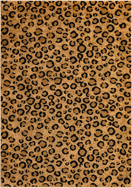 Light Brown 7' 1 x 10' Wildlife Rectangle Area Rug Animal Print Safari Jungle Inspired Carpet for Unique Modern Interior Design for Sale at Rug Engine
