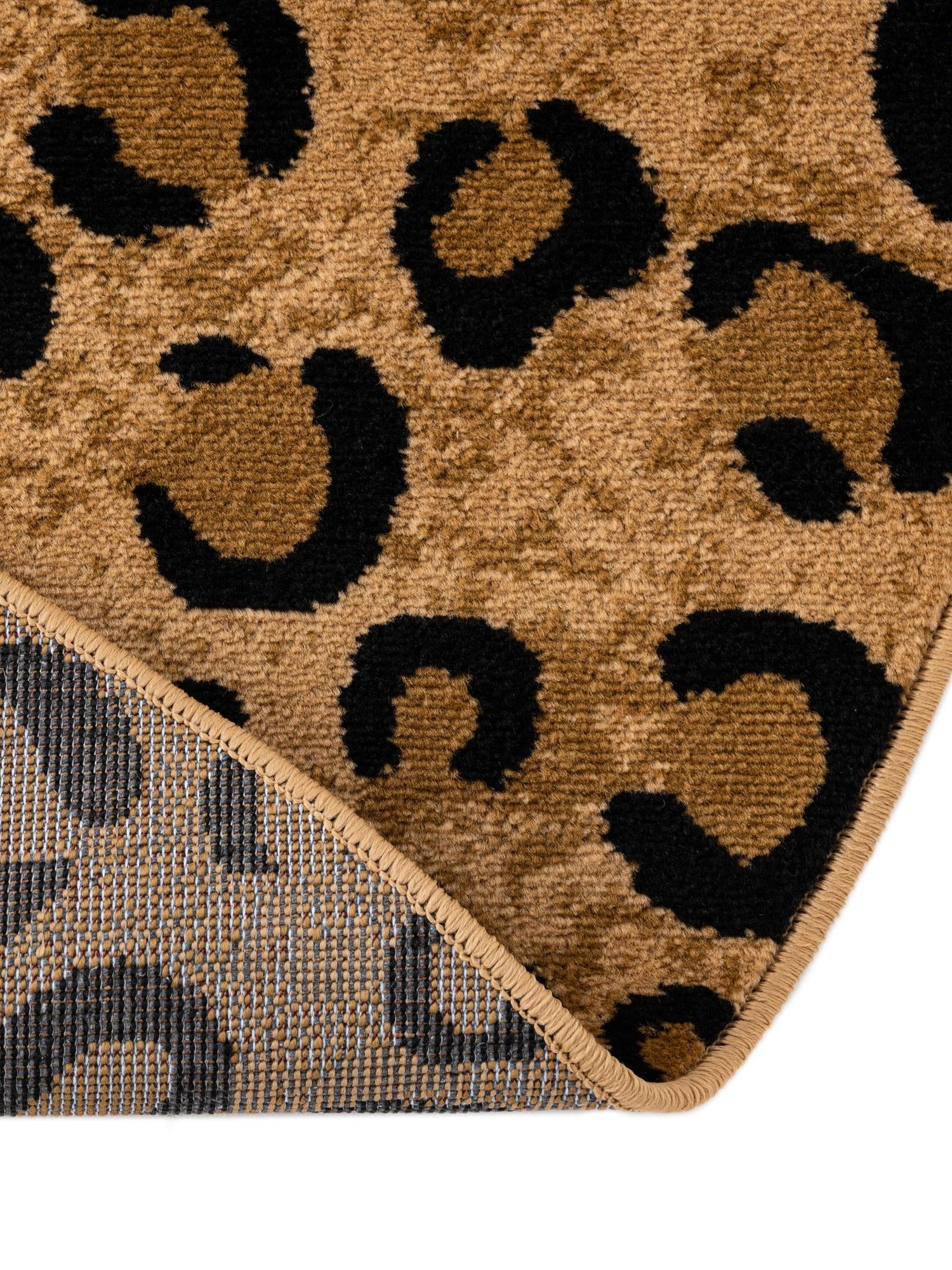Light Brown 5' 3 x 5' 3 Wildlife Round Area Rug Animal Print Safari Jungle Inspired Carpet for Unique Modern Interior Design for Sale at Rug Engine
