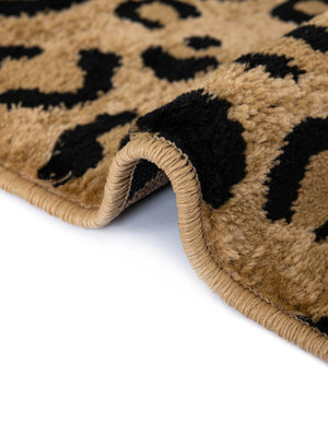 Light Brown 6' 1 x 6' 1 Wildlife Round Area Rug Animal Print Safari Jungle Inspired Carpet for Unique Modern Interior Design for Sale at Rug Engine