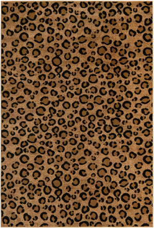Light Brown 6' 1 x 9' Wildlife Rectangle Area Rug Animal Print Safari Jungle Inspired Carpet for Unique Modern Interior Design for Sale at Rug Engine