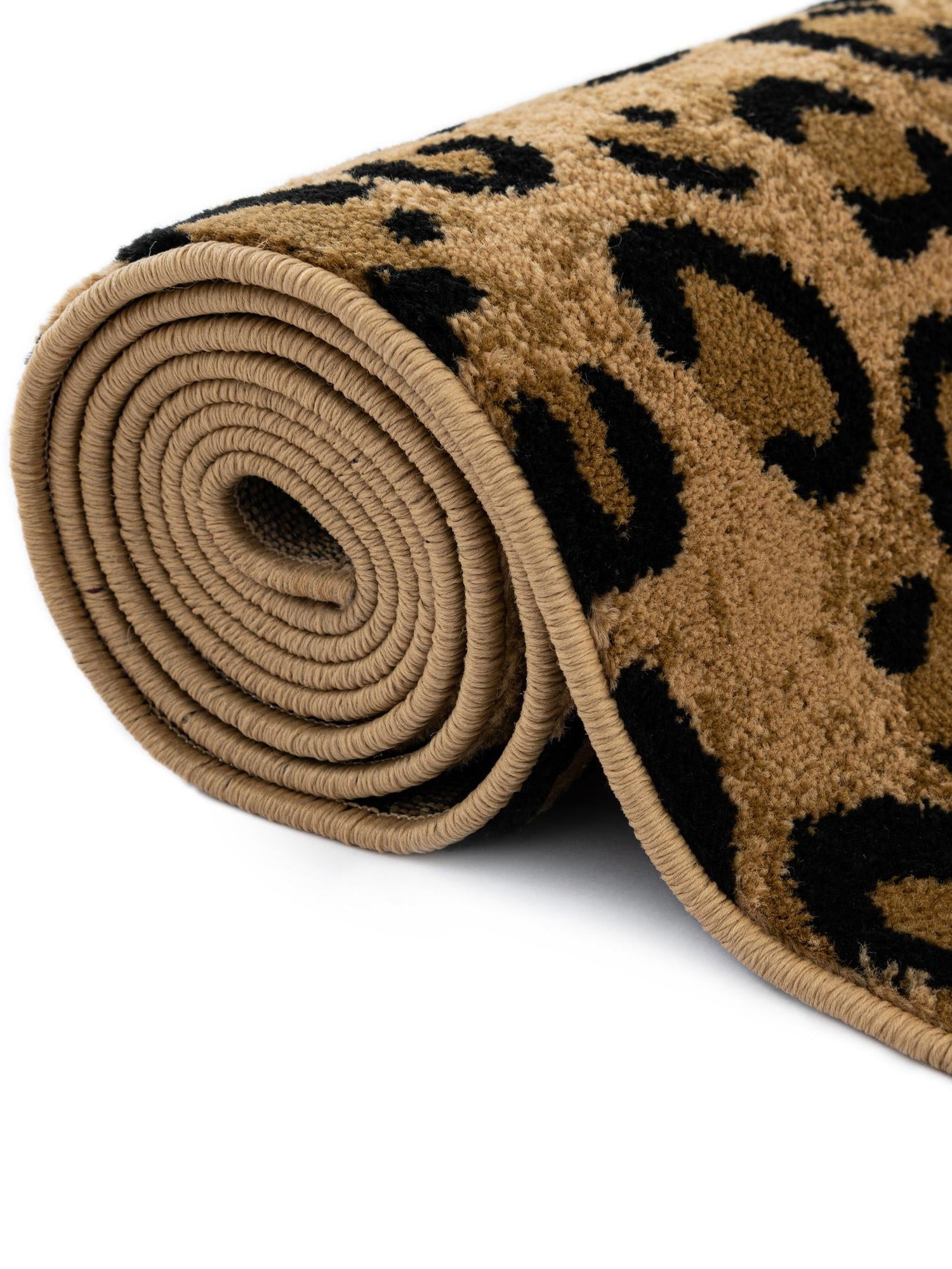 Light Brown 5' 3 x 5' 3 Wildlife Square Area Rug Animal Print Safari Jungle Inspired Carpet for Unique Modern Interior Design for Sale at Rug Engine