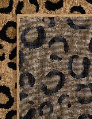 Light Brown 6' 1 x 9' Wildlife Rectangle Area Rug Animal Print Safari Jungle Inspired Carpet for Unique Modern Interior Design for Sale at Rug Engine