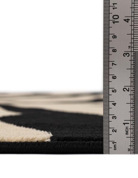 Ivory 7' 1 x 10' Wildlife Rectangle Area Rug Animal Print Safari Jungle Inspired Carpet for Unique Modern Interior Design for Sale at Rug Engine