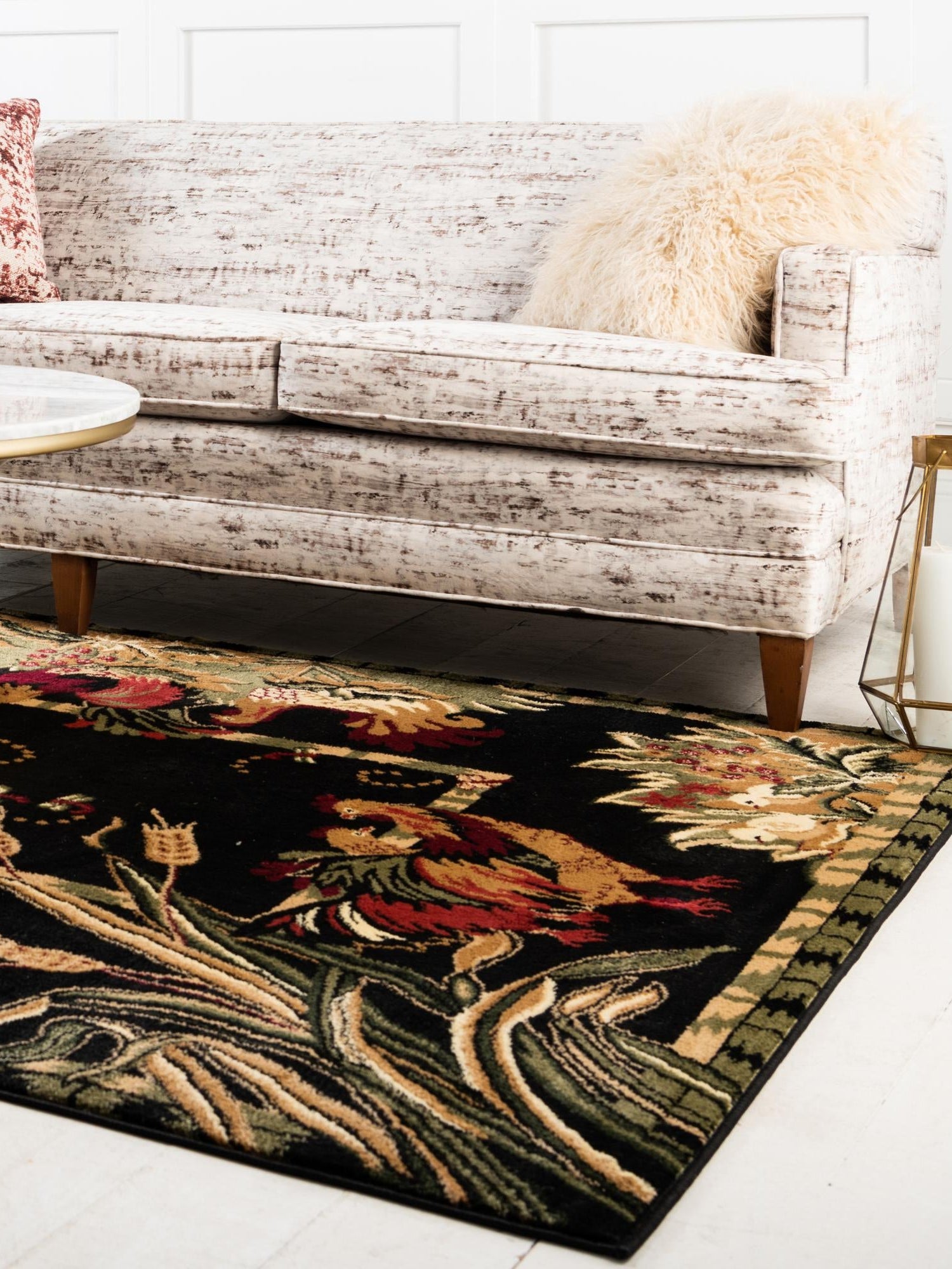 Black 10' x 13' 1 Barnyard Rectangle Area Rug 100% Polypropylene With Cotton Backing Traditional Cottage Rustic Classical Carpet for Living Office Bedroom Dining Room Easy to Clean Long Lasting & Durable Decor for Sale at Rug Engine