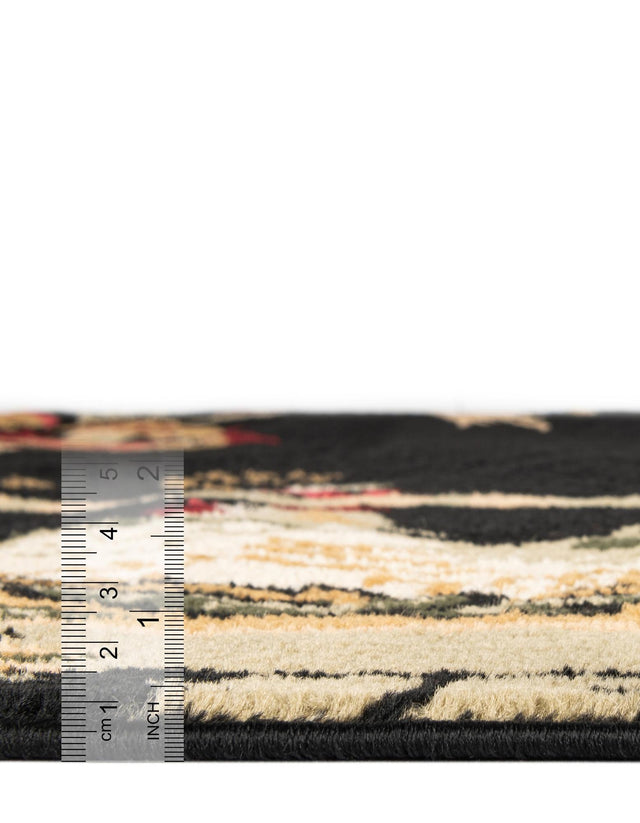 Black 9' x 12' Barnyard Rectangle Area Rug 100% Polypropylene With Cotton Backing Traditional Cottage Rustic Classical Carpet for Living Office Bedroom Dining Room Easy to Clean Long Lasting & Durable Decor for Sale at Rug Engine