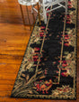 Black 2' 7 x 12' Barnyard Runner Area Rug 100% Polypropylene With Cotton Backing Traditional Cottage Rustic Classical Carpet for Living Office Bedroom Dining Room Easy to Clean Long Lasting & Durable Decor for Sale at Rug Engine