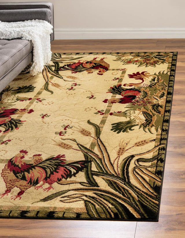 Cream 9' x 12' Barnyard Rectangle Rug