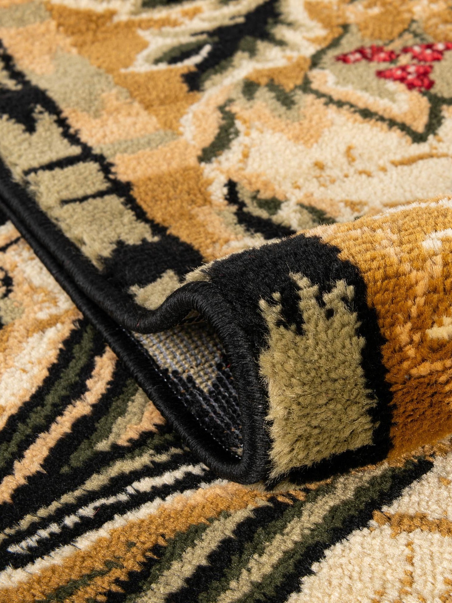 Cream 5' 3 x 8' Barnyard Rectangle Area Rug 100% Polypropylene With Cotton Backing Traditional Cottage Rustic Classical Carpet for Living Office Bedroom Dining Room Easy to Clean Long Lasting & Durable Decor for Sale at Rug Engine