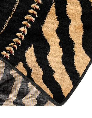 Light Brown 7' 10 x 7' 10 Wildlife Round Area Rug Animal Print Safari Jungle Inspired Carpet for Unique Modern Interior Design for Sale at Rug Engine