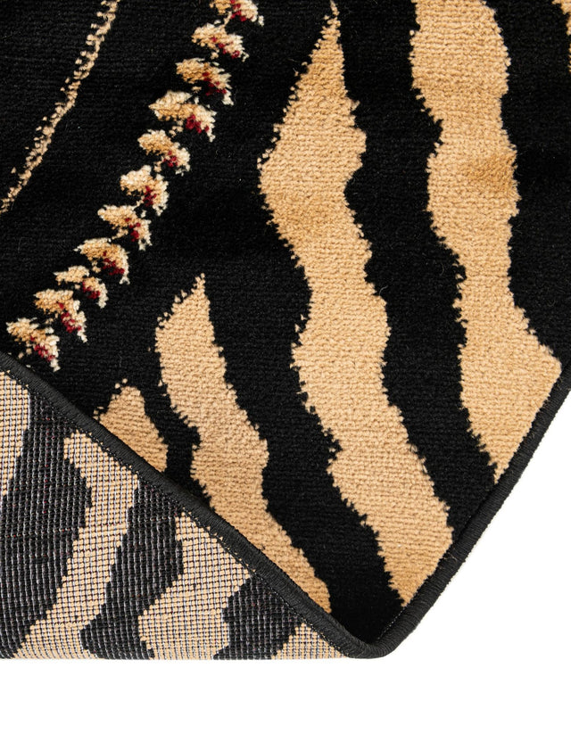 Light Brown 7' 10 x 7' 10 Wildlife Round Area Rug Animal Print Safari Jungle Inspired Carpet for Unique Modern Interior Design for Sale at Rug Engine