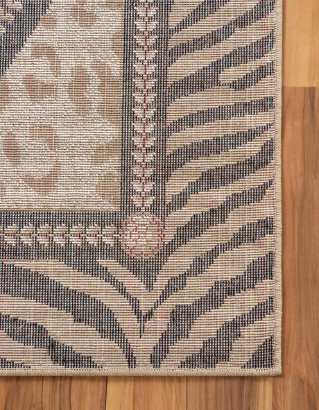 Light Brown 6' 1 x 6' 1 Wildlife Square Area Rug Animal Print Safari Jungle Inspired Carpet for Unique Modern Interior Design for Sale at Rug Engine