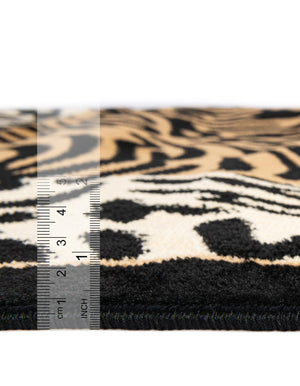 Light Brown 7' 10 x 7' 10 Wildlife Round Area Rug Animal Print Safari Jungle Inspired Carpet for Unique Modern Interior Design for Sale at Rug Engine