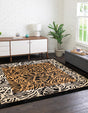 Light Brown 6' 1 x 6' 1 Wildlife Square Area Rug Animal Print Safari Jungle Inspired Carpet for Unique Modern Interior Design for Sale at Rug Engine