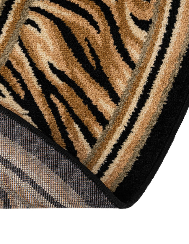 Light Brown 7' 10 x 7' 10 Wildlife Round Area Rug Animal Print Safari Jungle Inspired Carpet for Unique Modern Interior Design for Sale at Rug Engine