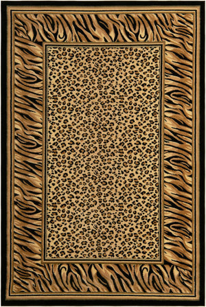 Light Brown 6' 1 x 9' Wildlife Rectangle Area Rug Animal Print Safari Jungle Inspired Carpet for Unique Modern Interior Design for Sale at Rug Engine