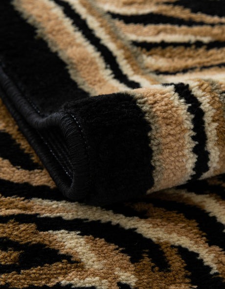 Light Brown 7' 10 x 7' 10 Wildlife Square Area Rug Animal Print Safari Jungle Inspired Carpet for Unique Modern Interior Design for Sale at Rug Engine